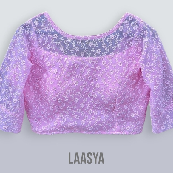 NWT: Readymade Stitched Blouse White Embroidered with Sequins 34"-42" S… - Picture 7 of 9